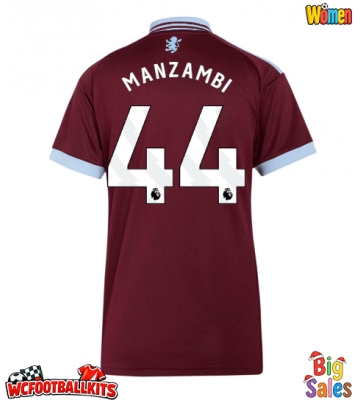 Aston Villa Johan Manzambi #44 Replica Home Stadium Shirt for Women 2026-27 Short Sleeve